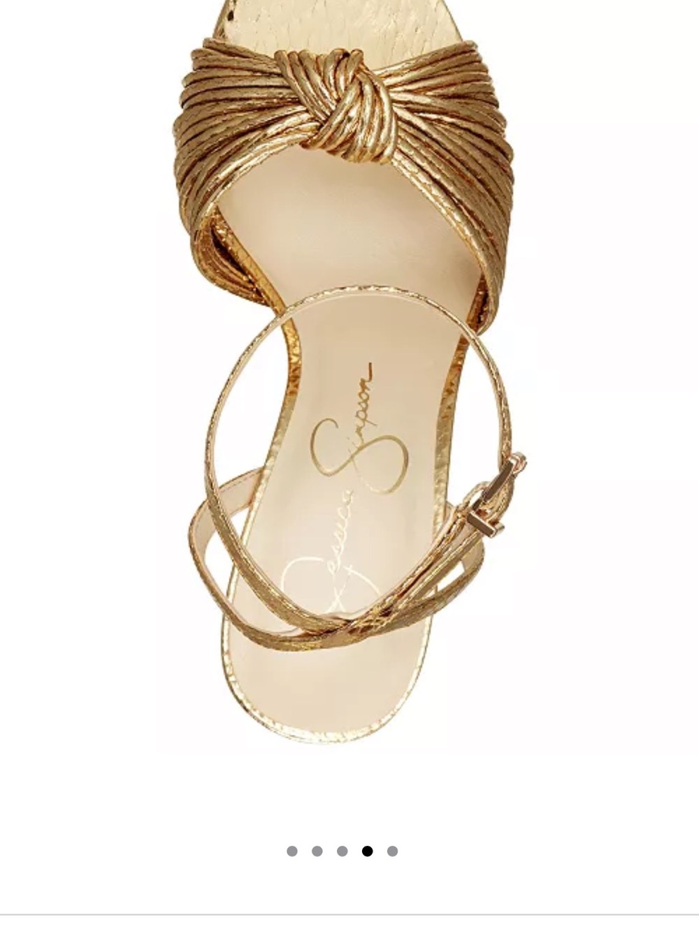 Jessica Simpson's Immie platform sandals heels gold new shoes - Picture 5 of 8
